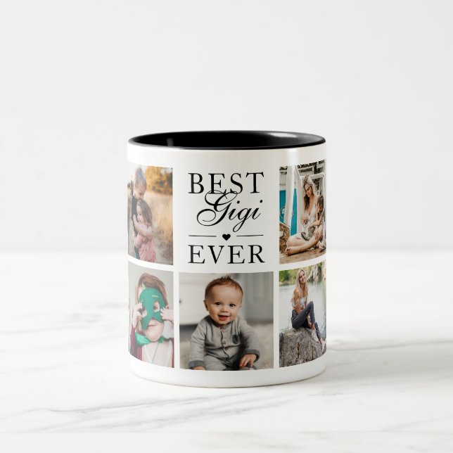 Best Gigi Ever Custom Photo Two-Tone Coffee Mug (Center)