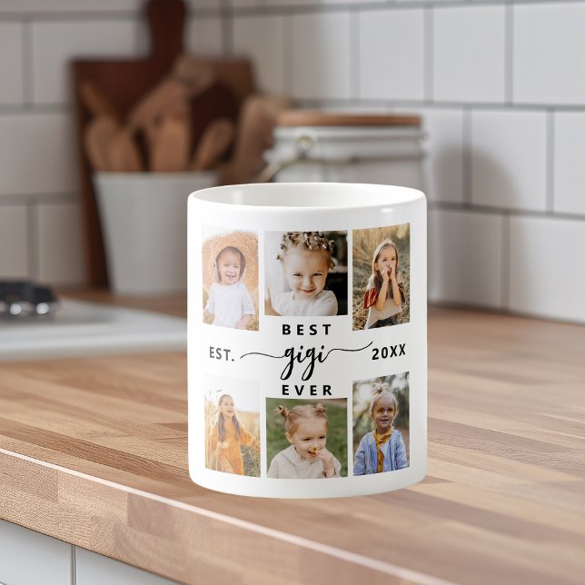 Best GiGi Ever - Grandchildren Photo Collage Coffee Mug (Creator Uploaded)