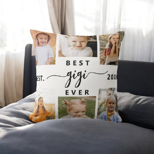Best Gigi Ever - Grandchildren Photo Collage Cushion
