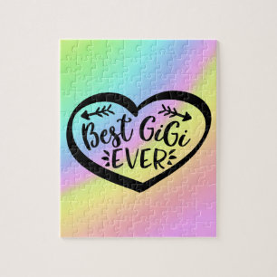 Best Gigi Ever Heart Gift Jigsaw Puzzle