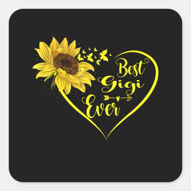 Best Gigi Ever Sunflower Gifts Square Sticker (Front)