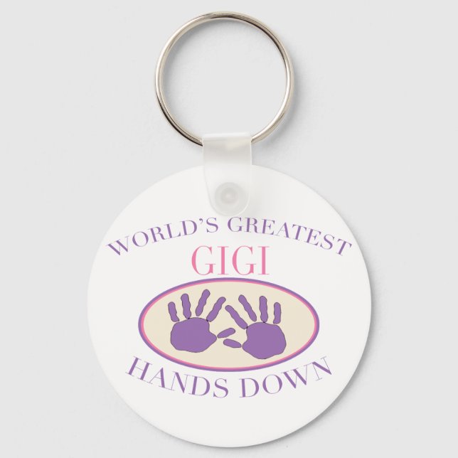 Best Gigi Hands Down T-shirt Key Ring (Front)