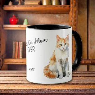 Best Ginger and White Cat Mum Ever Mug