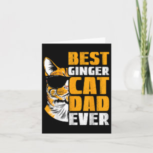 Best Ginger Cat Dad Ever Cat Lover Card