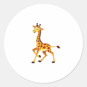 Best Giraffe Art For Men Women Adult Giraffe Print Classic Round Sticker