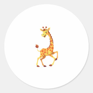 Best Giraffe Art For Men Women Adult Giraffe Print Classic Round Sticker