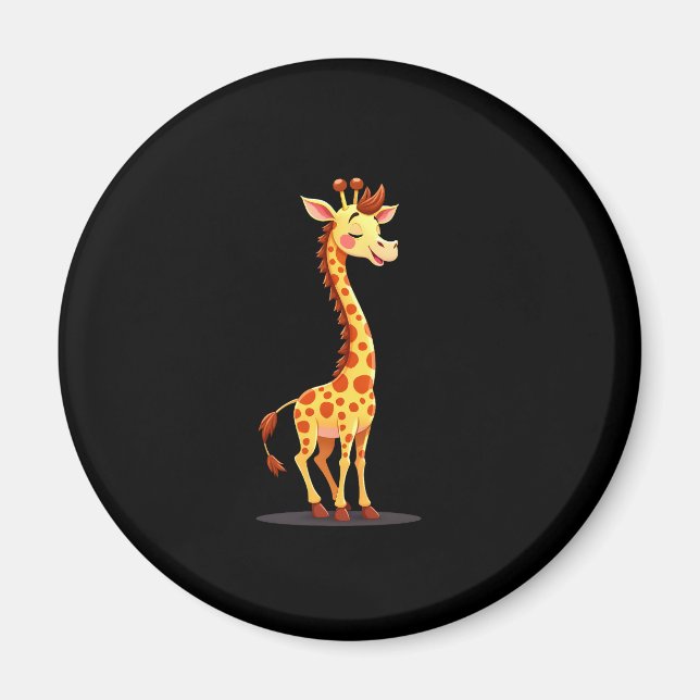 Best Giraffe Art For Men Women Adult Giraffe Print Magnet (Front)