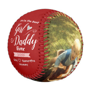 Best Girl Daddy Two Photo Baseball
