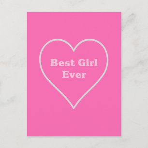 Best girl ever postcard