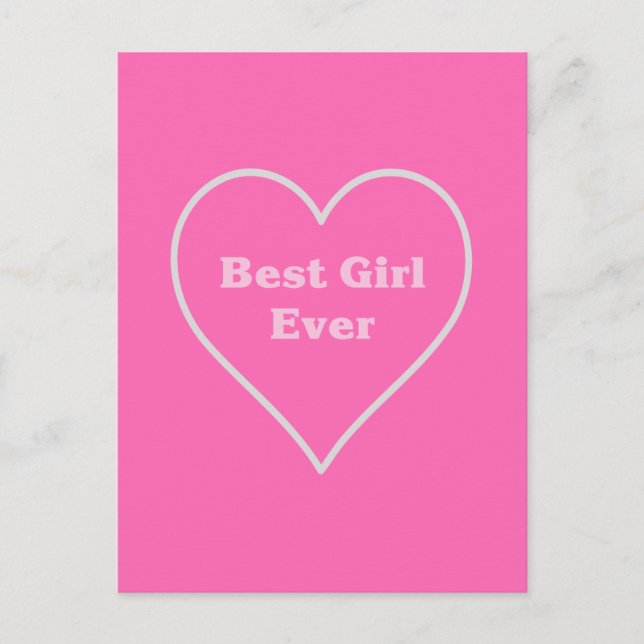 Best girl ever postcard (Front)