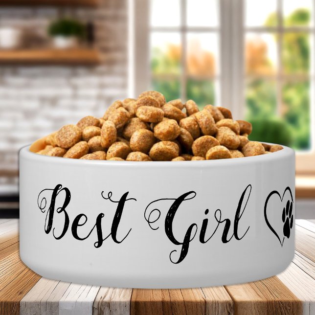 Best Girl Personalised Pet Wedding Dog Food Bowl (Creator Uploaded)