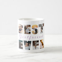 Best girlfriend ever custom text photo coffee mug