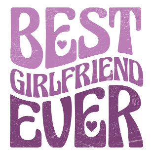 Best Girlfriend Ever Purple Wavy Sweatshirt