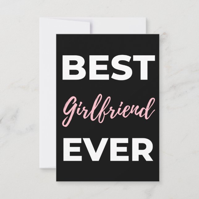 Best Girlfriend Ever Thank You Card (Front)