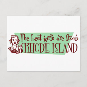 Best Girls are from Rhode Island Postcard