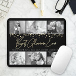 Best Glamma Ever Gold Glitter 6 Photo Collage Chic Mouse Mat<br><div class="desc">“Best Glamma Ever.” Too glamourous to be just “Grandma”, but loving every minute with her grandkids. A stylish, glam visual of gold foil handwritten script and gold glitter foil confetti dots overlay a black background. Add six, cherished photos of your choice and customise the name(s)/message, for the perfect modern, stylish,...</div>