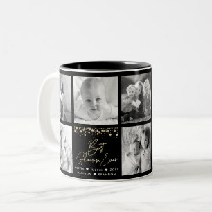 Best Glamma Ever Modern Script 8 Photo Collage Two-Tone Coffee Mug