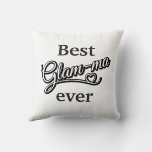 Best Glamma Ever Photo black/white Pillow