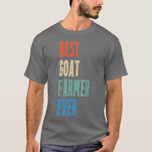 Best Goat Farmer Ever Retro Goat Farming T-Shirt