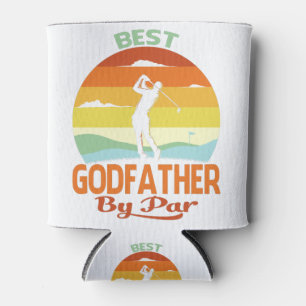 Best Godfather By Par Father's Day Golf Shirt Gift Can Cooler
