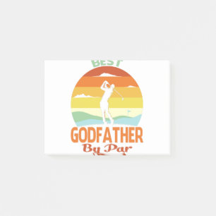 Best Godfather By Par Father's Day Golf Shirt Gift Post-it Notes