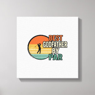 Best Godfather by Par Vintage Golf Vector Design_1 Canvas Print