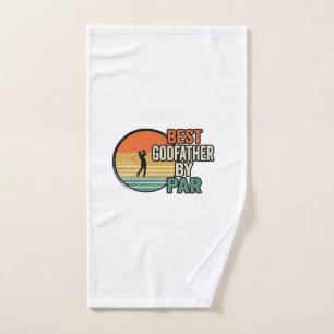 Best Godfather by Par Vintage Golf Vector Design_1 Hand Towel