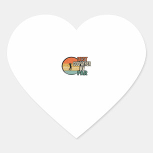 Best Godfather by Par Vintage Golf Vector Design_1 Heart Sticker