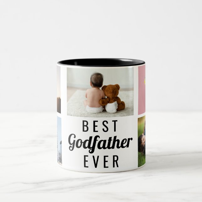 Best Godfather Ever - Father's Day Photo Two-Tone Coffee Mug (Center)