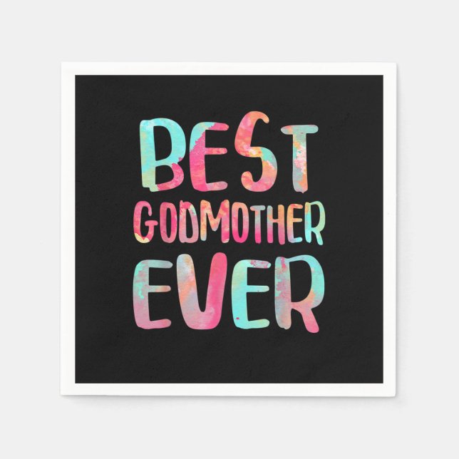 Best Godmother Ever T-Shirt Mother's Day Napkin (Front)