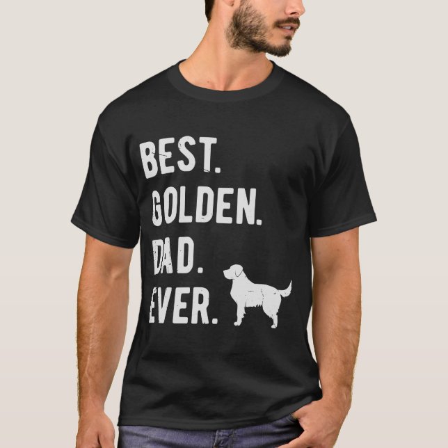 Best Golden Dad Ever Mens Golden Retriever Dog T-Shirt (Front)