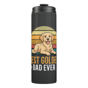 Best Golden Retriever Dad Ever Retro Dog Thermal Tumbler
