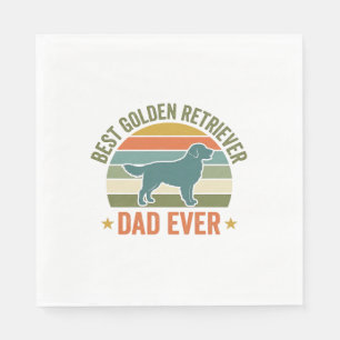 Best Golden Retriever Dad Ever Vintage Dog Shirt_1 Napkin