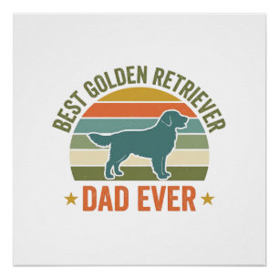 Best Golden Retriever Dad Ever Vintage Dog Shirt_1 Poster