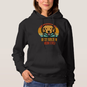 Best Golden Retriever Mom Ever Vintage Distressed Hoodie