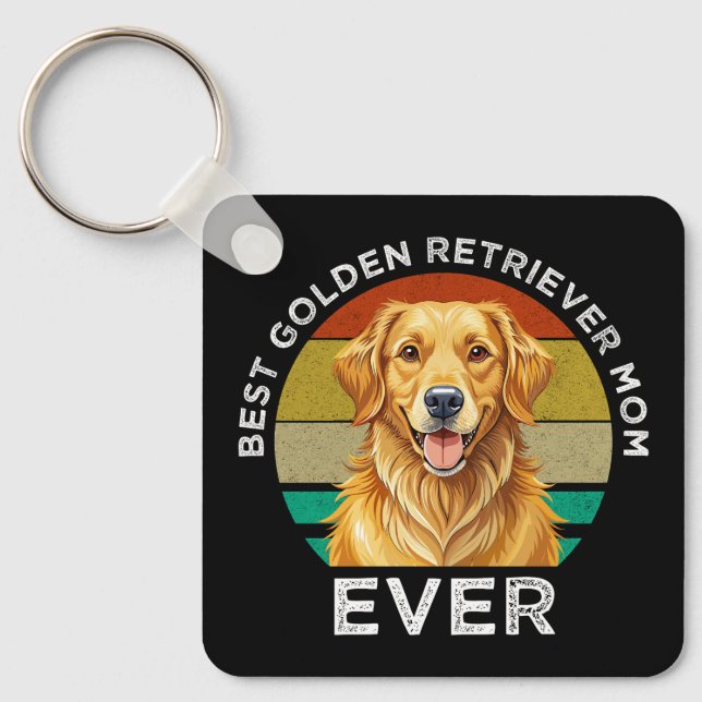 Best Golden Retriever Mum Ever Key Ring (Front)