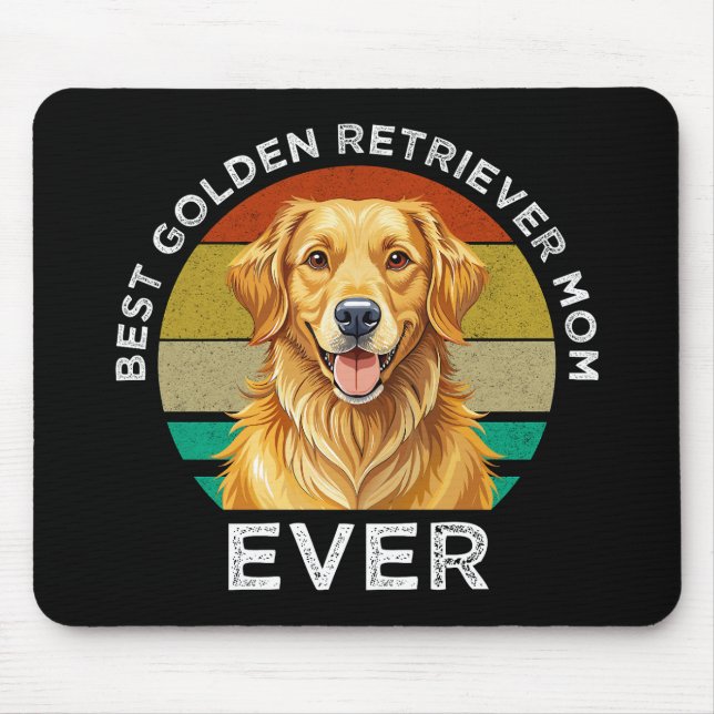Best Golden Retriever Mum Ever Mouse Mat (Front)