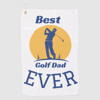 Best Golf  Dad Ever  Golf Towel