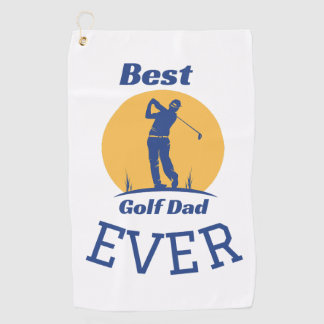 Best Golf  Dad Ever  Golf Towel