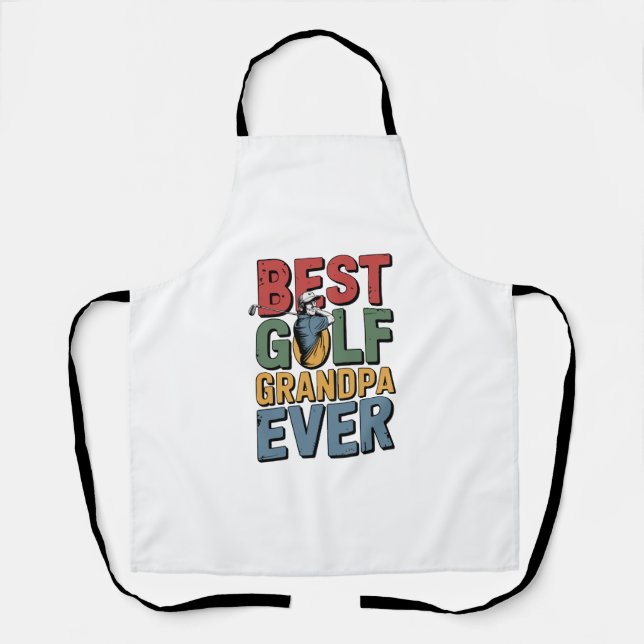 Best Golf Grandpa Ever Apron (Front)