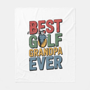 Best Golf Grandpa Ever Fleece Blanket