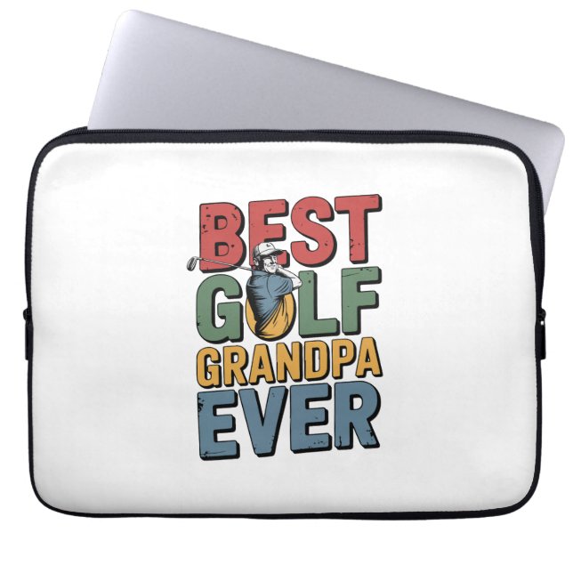 Best Golf Grandpa Ever Laptop Sleeve (Front)