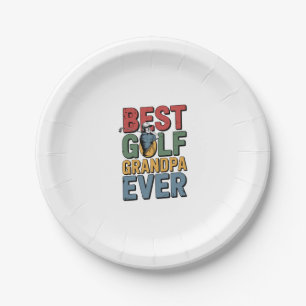 Best Golf Grandpa Ever Paper Plate