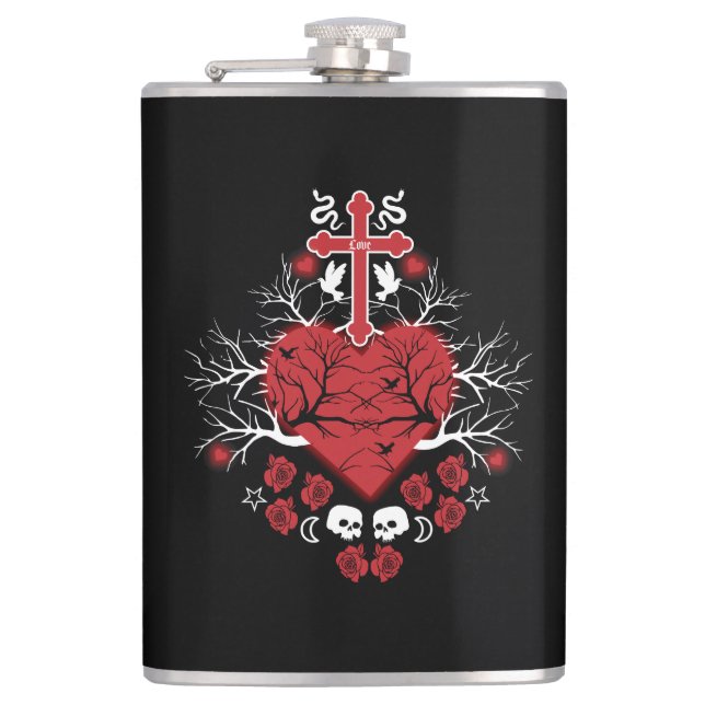 Best Gothic Gift Accessories Hip Flask (Front)
