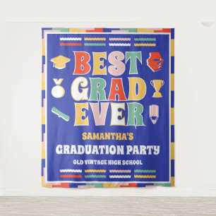 Best Grad Ever Graduation Party Backdrops Banner Tapestry