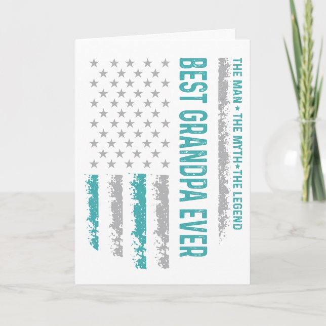 Best Gradnpa Ever Card (Front)