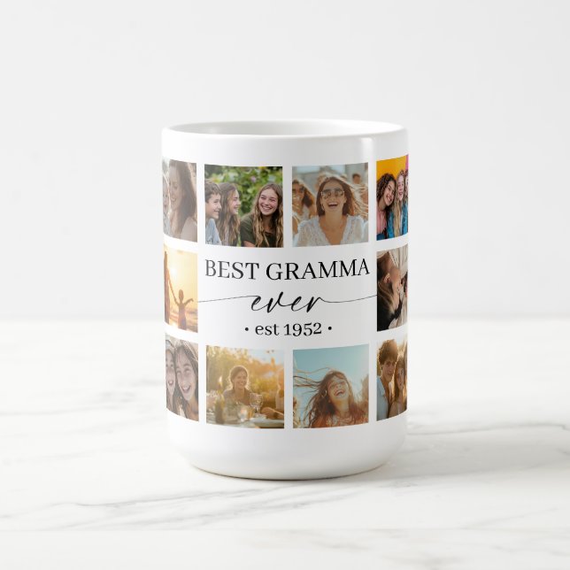 Best Gramma Ever Photo Collage Mug Gift (Center)