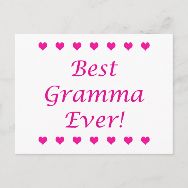 Best Gramma Ever Postcard (Front)