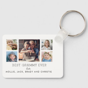 Best Grammy Ever 5-Photo Collage Keepsake Custom Key Ring