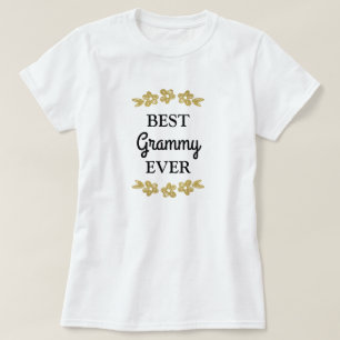 Best Grammy Ever Gold Flowers T-Shirt